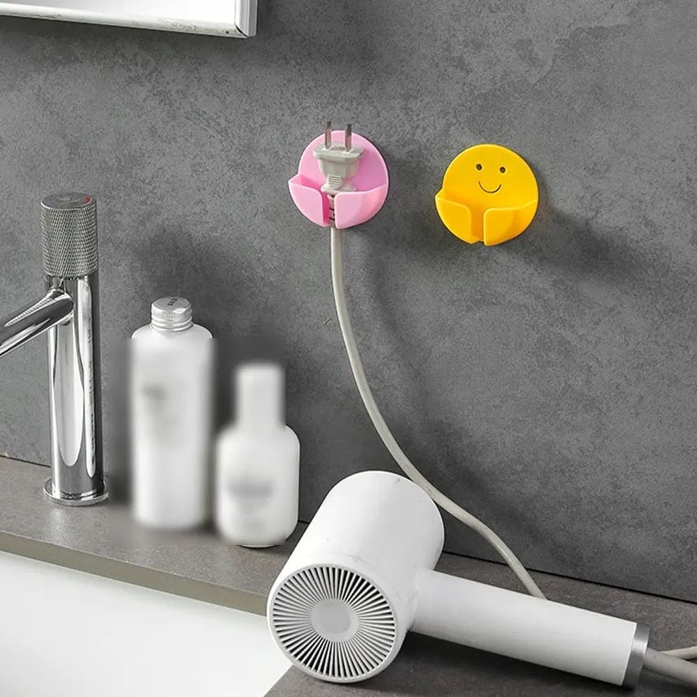 Round Smiley Plug Holder, Lovely Smiley Hook, Nail-free Hook Hanger, New Wall Storage Plug Hook, Creative Multifunction Plug Hook, Strong Traceless Hook, Power Cord Holder Storage Hook Round Smiley Plug Holder, Lovely Smiley Hook, Nail-free Hook Hanger, New Wall Storage Plug Hook, Creative Multifunction Plug Hook, Strong Traceless Hook, Power Cord Holder Storage Hook